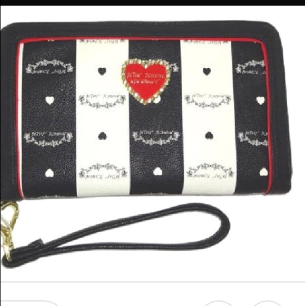 🌺Betsey Johnson Double Zip Logo Wristlet/Wallet